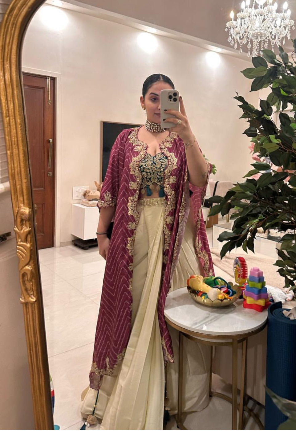 Bandhani Indowestern set