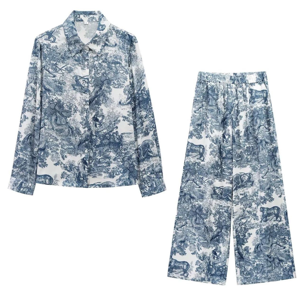 Blue Printed coordset