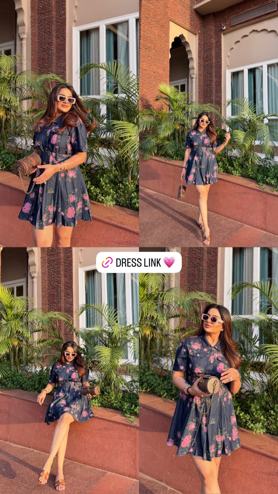 Denim Floral dress