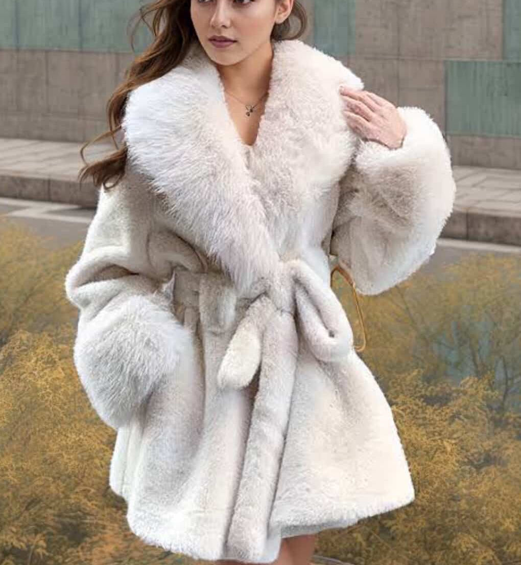 Snow Belle Faux Fur Coat
