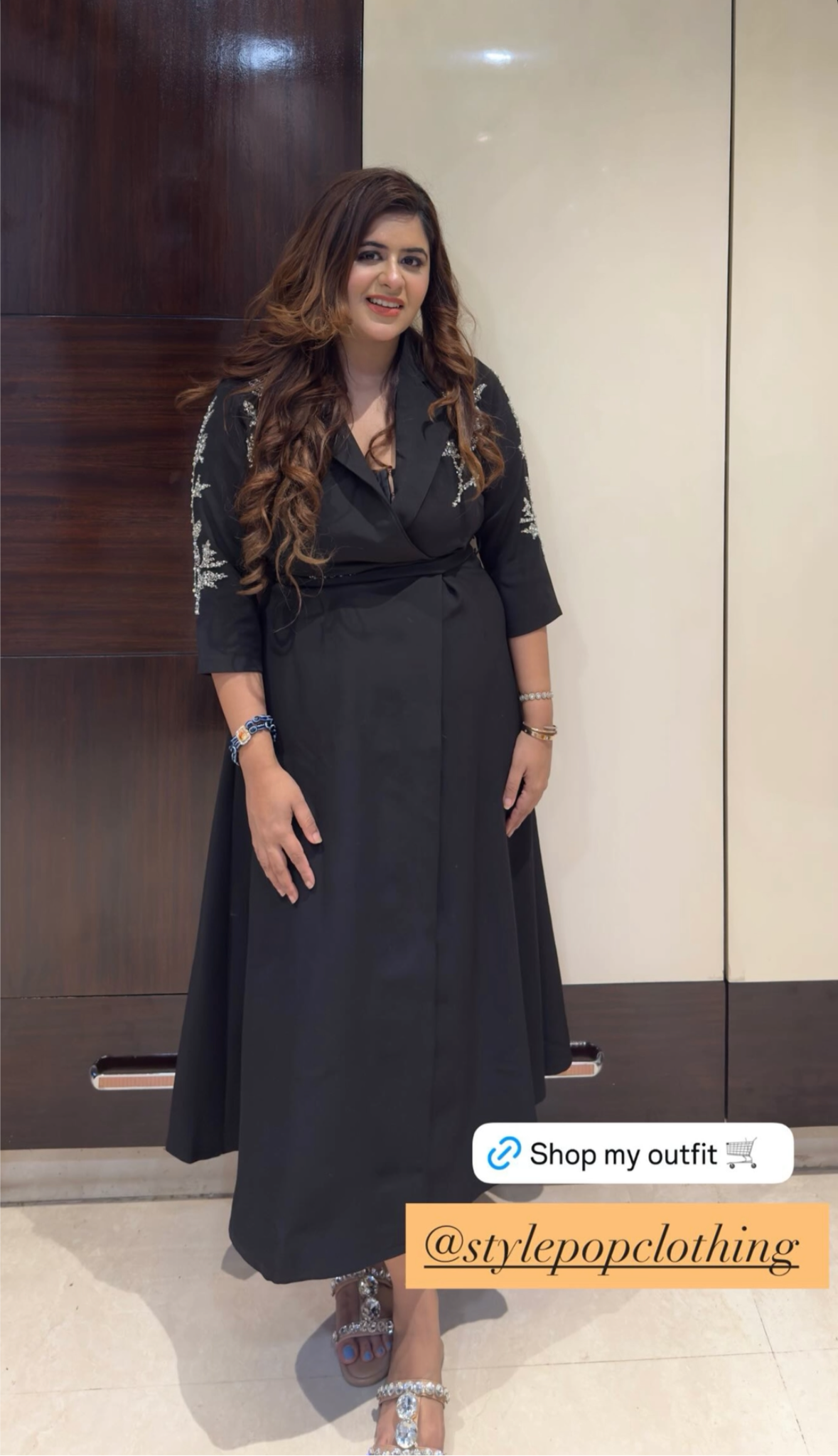Designer embroidered dress