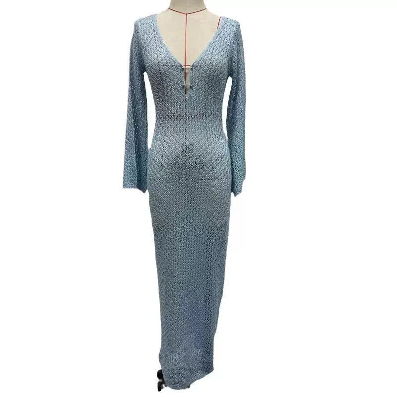 Seafoam Crochet Maxi Dress