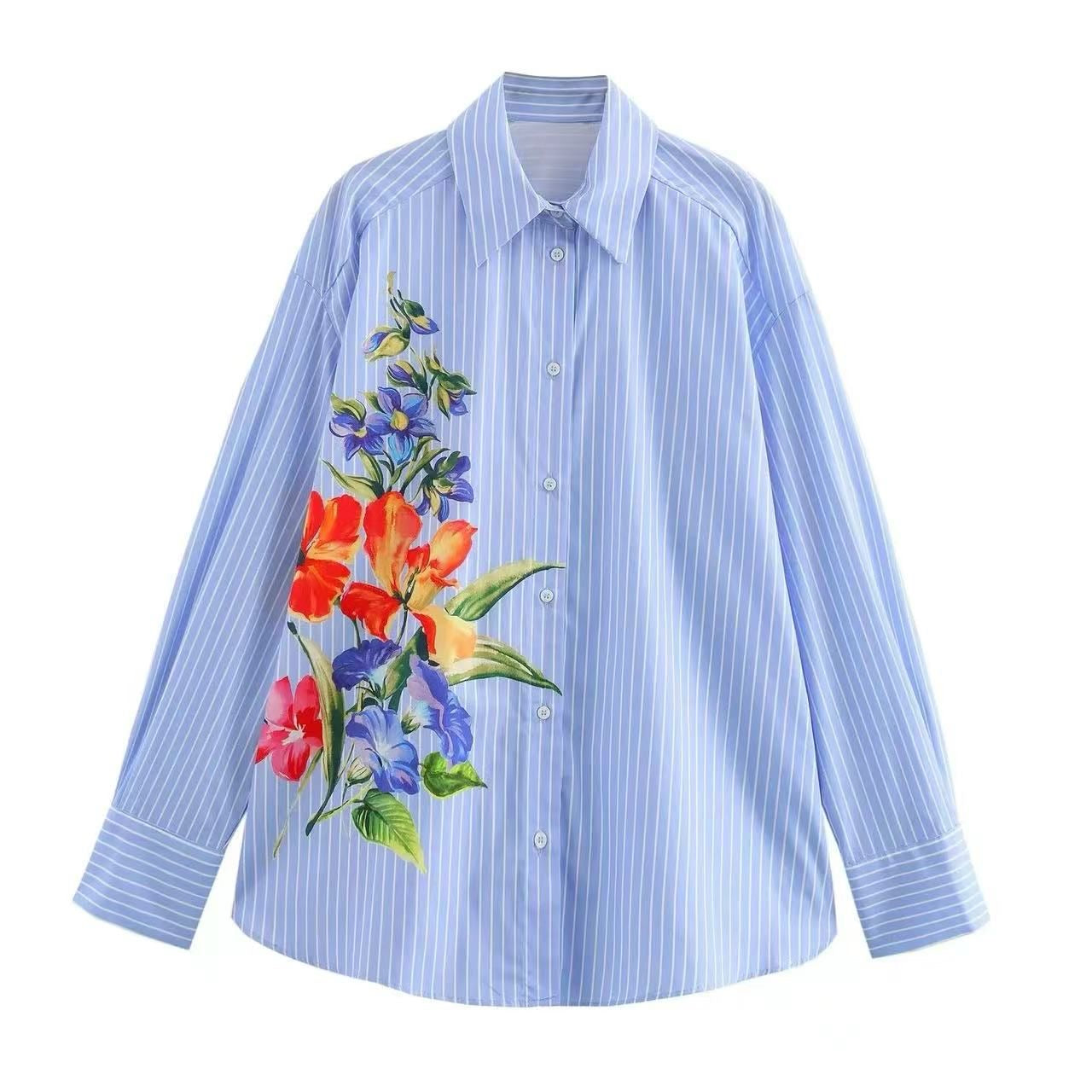 Cotton Stripes Shirt ( This is oversized shirt)