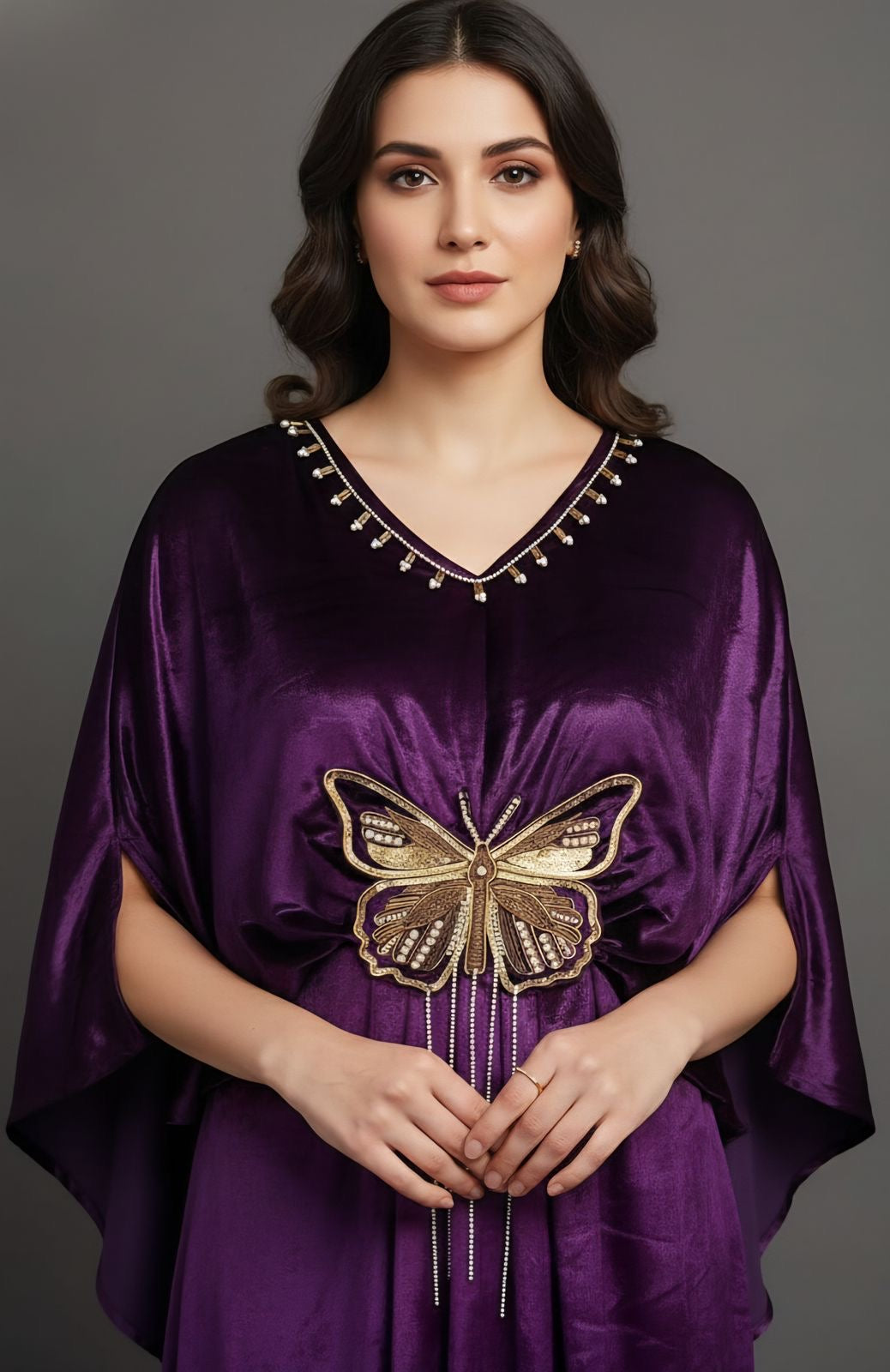 Imperial Velvet Butterfly Dress