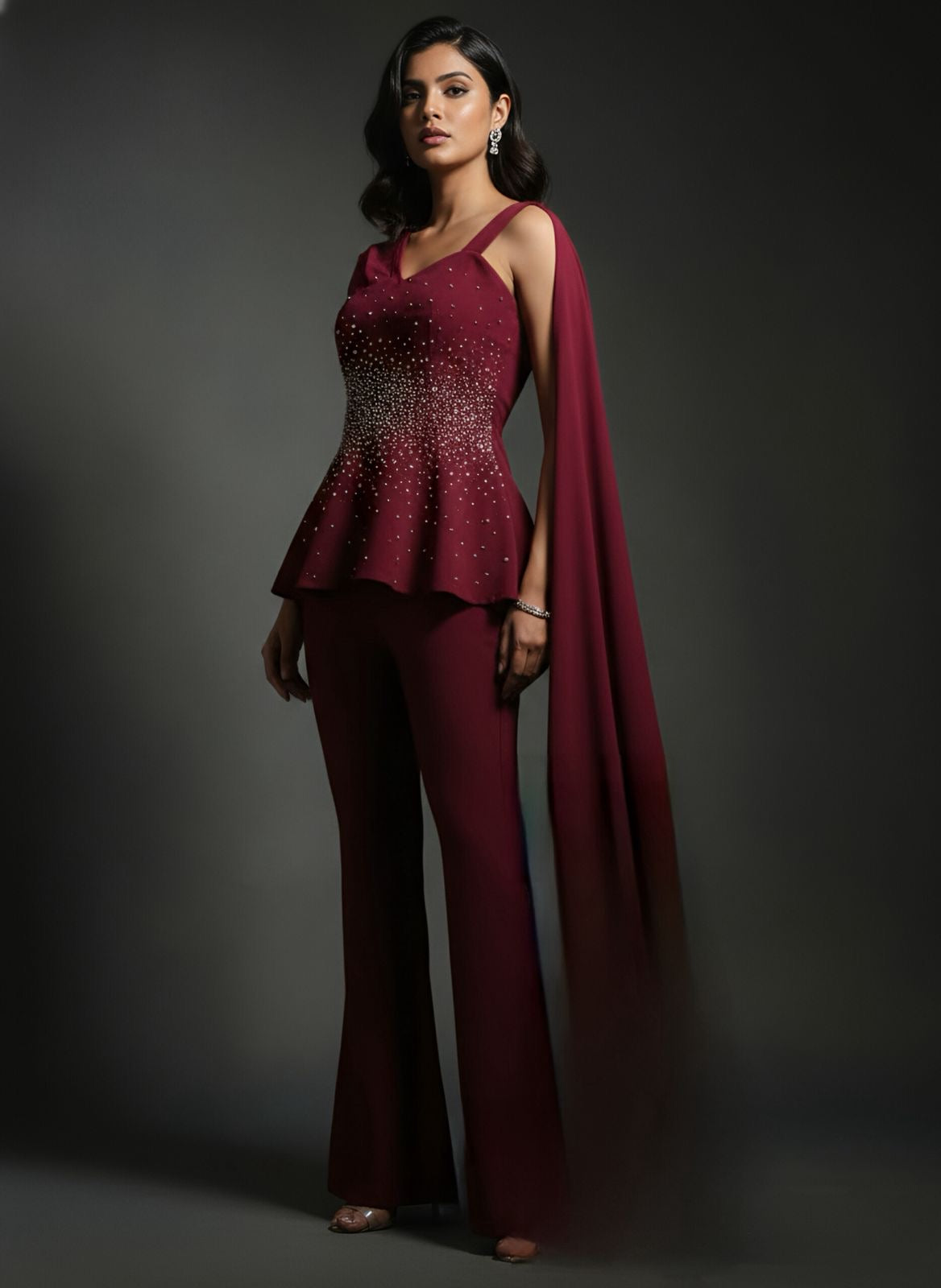 Celeste Drape Peplum Set