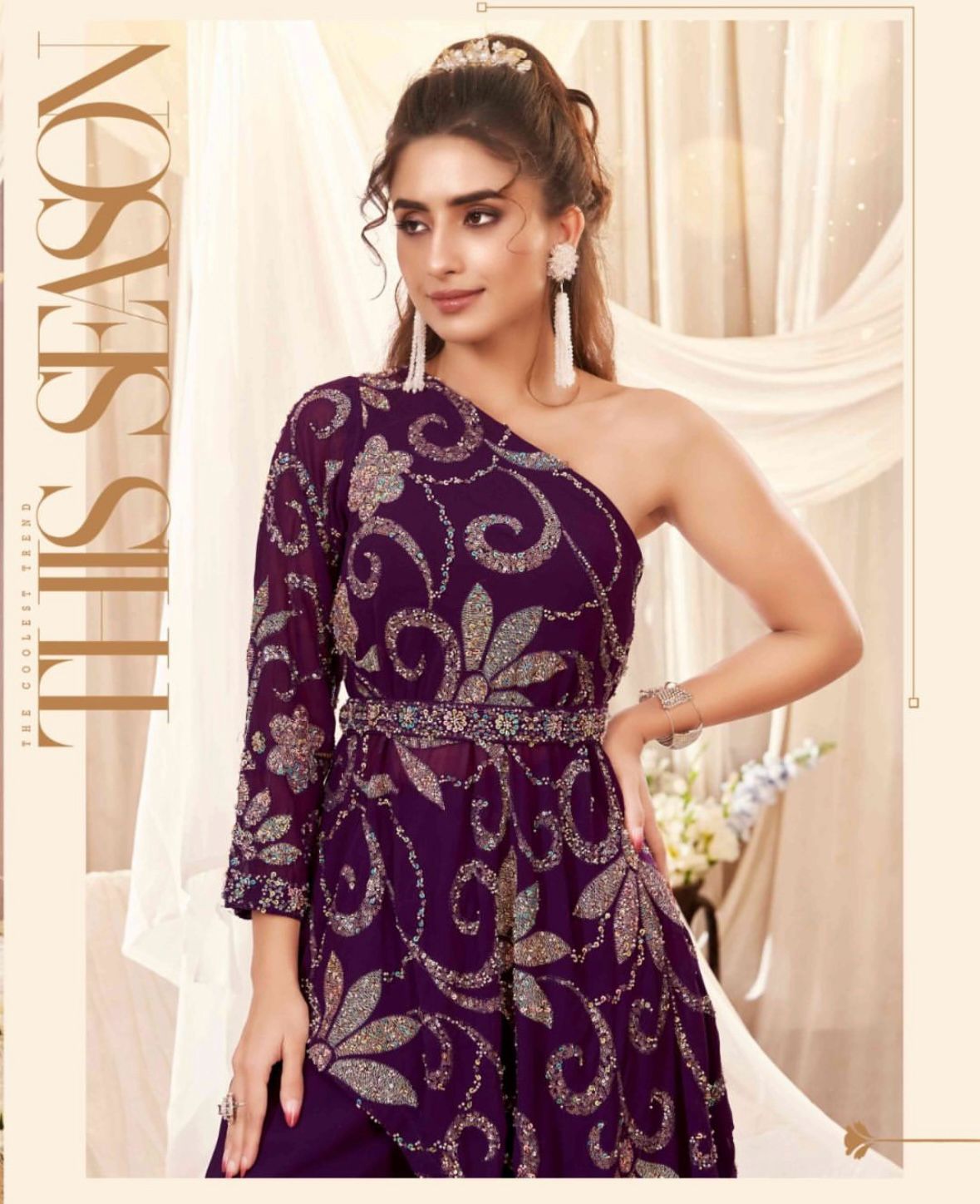 Hand embroidery Indowestern Set
