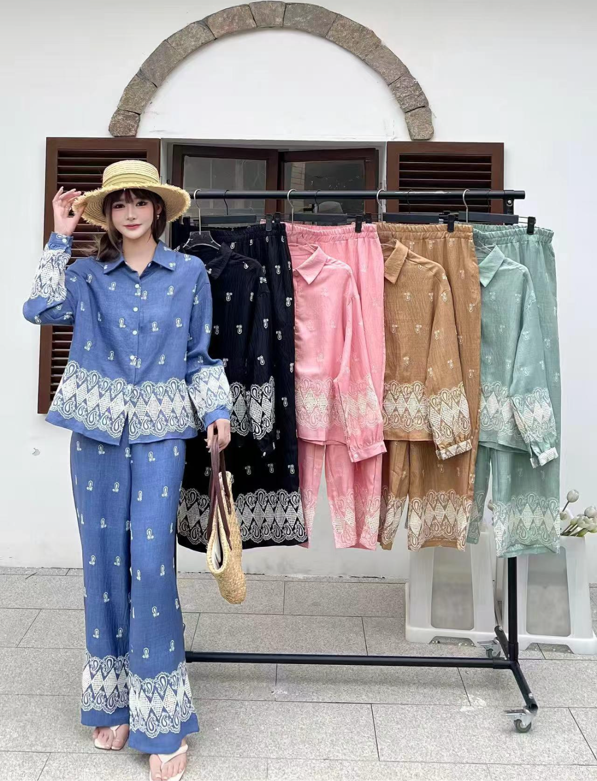 Denim cotton coordset