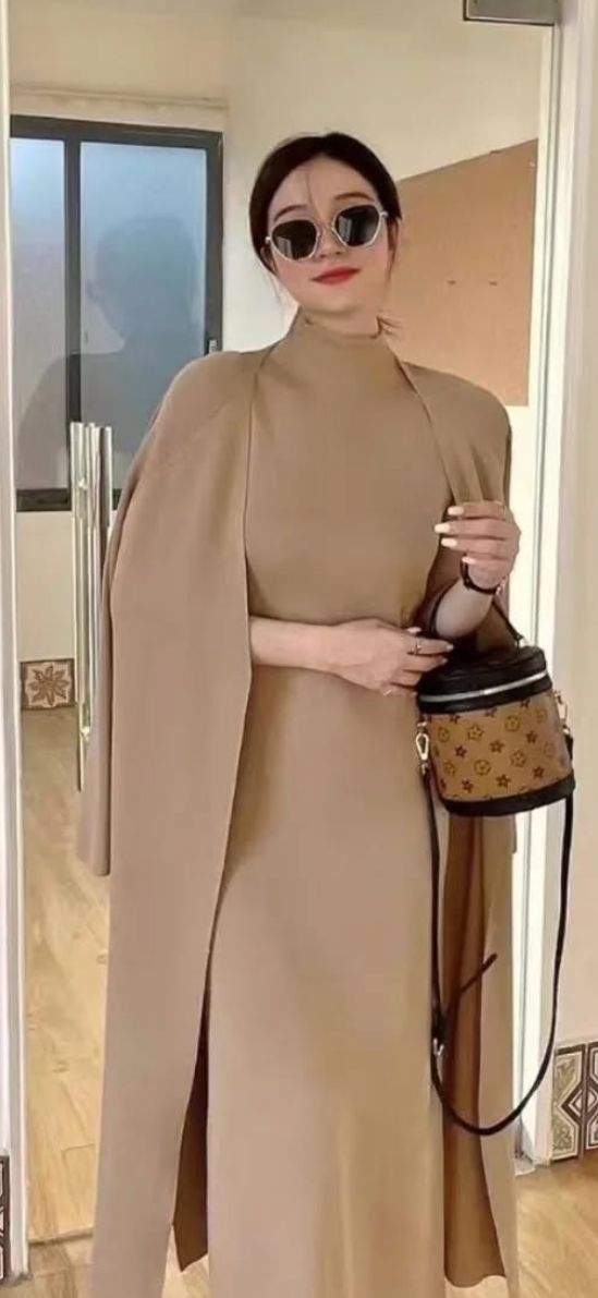 Dress with shrug