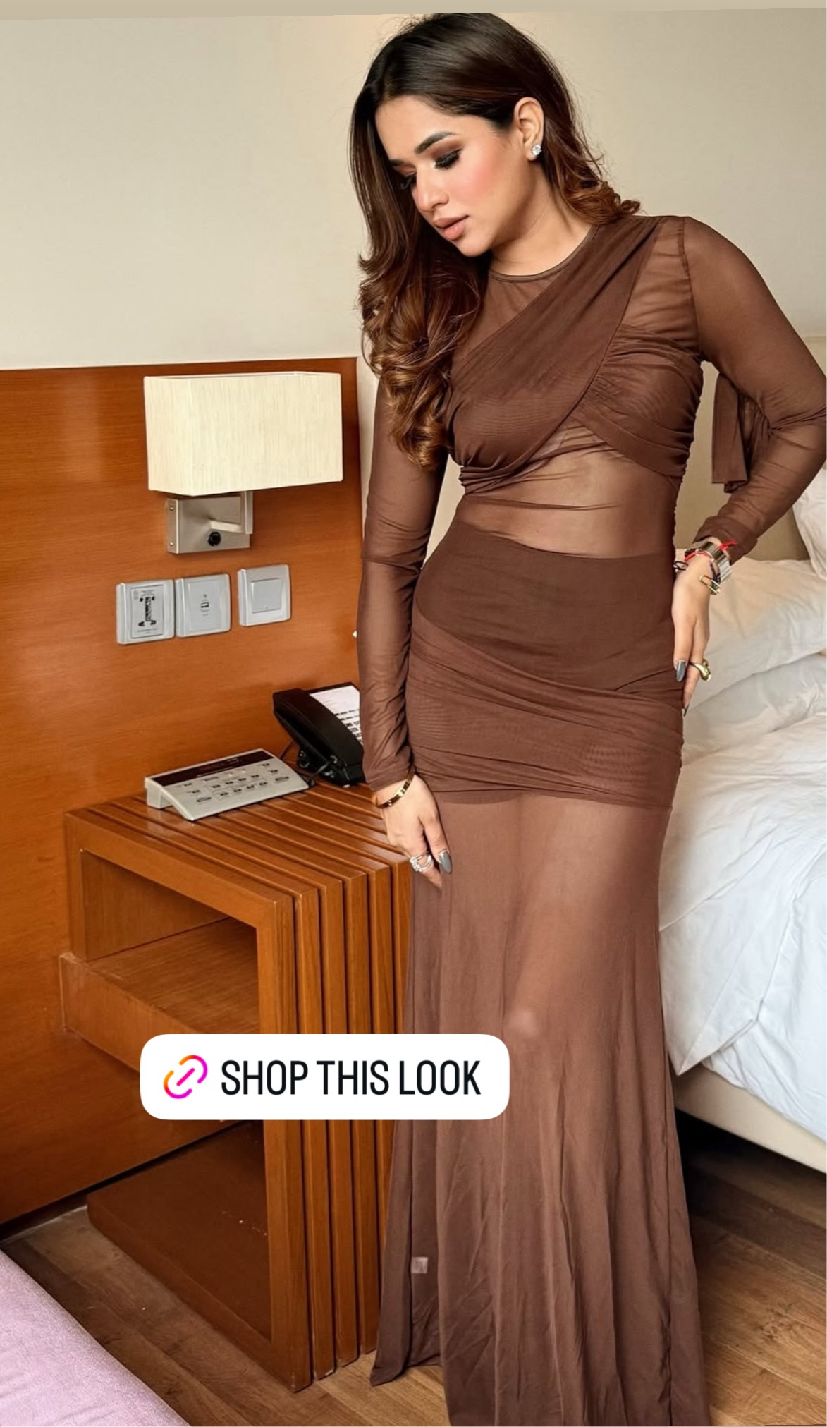 Brown bodycon dresss