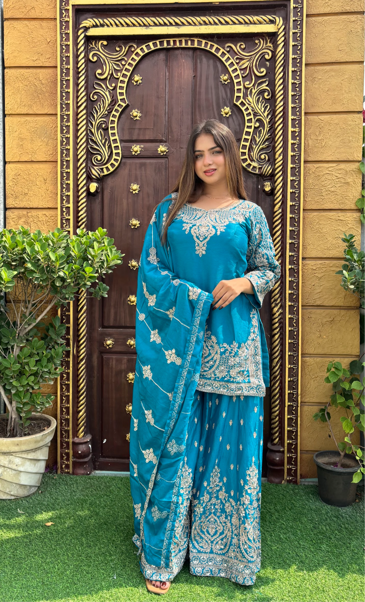 Noor Embroidered Sharara Suit