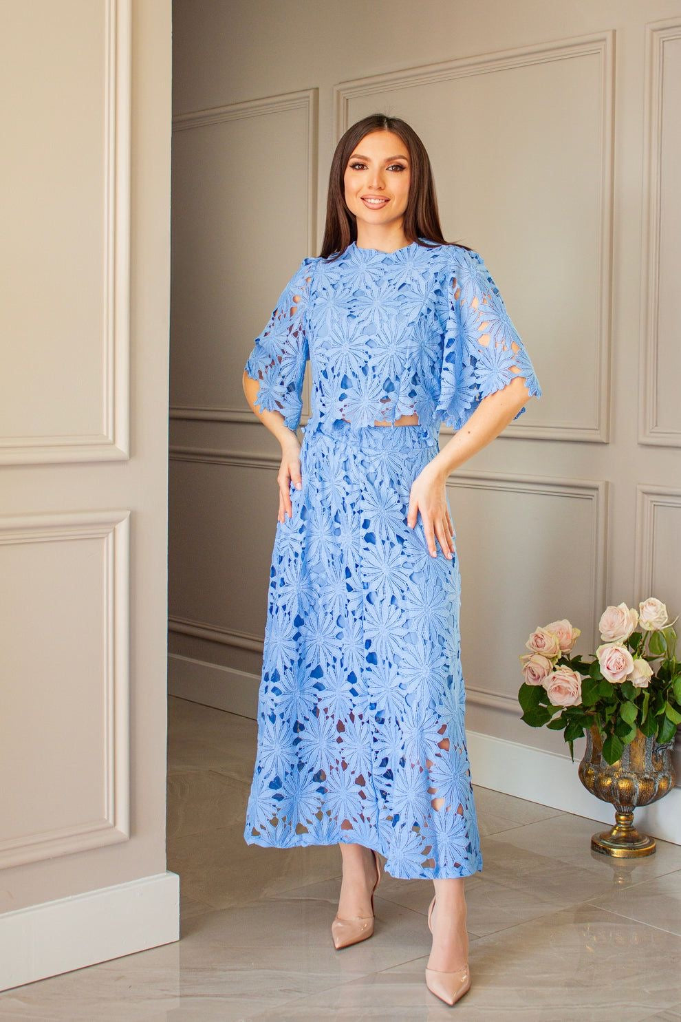 Schiffli Skirt Top
