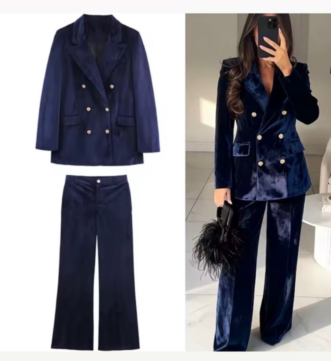 Velvet Blazer Set