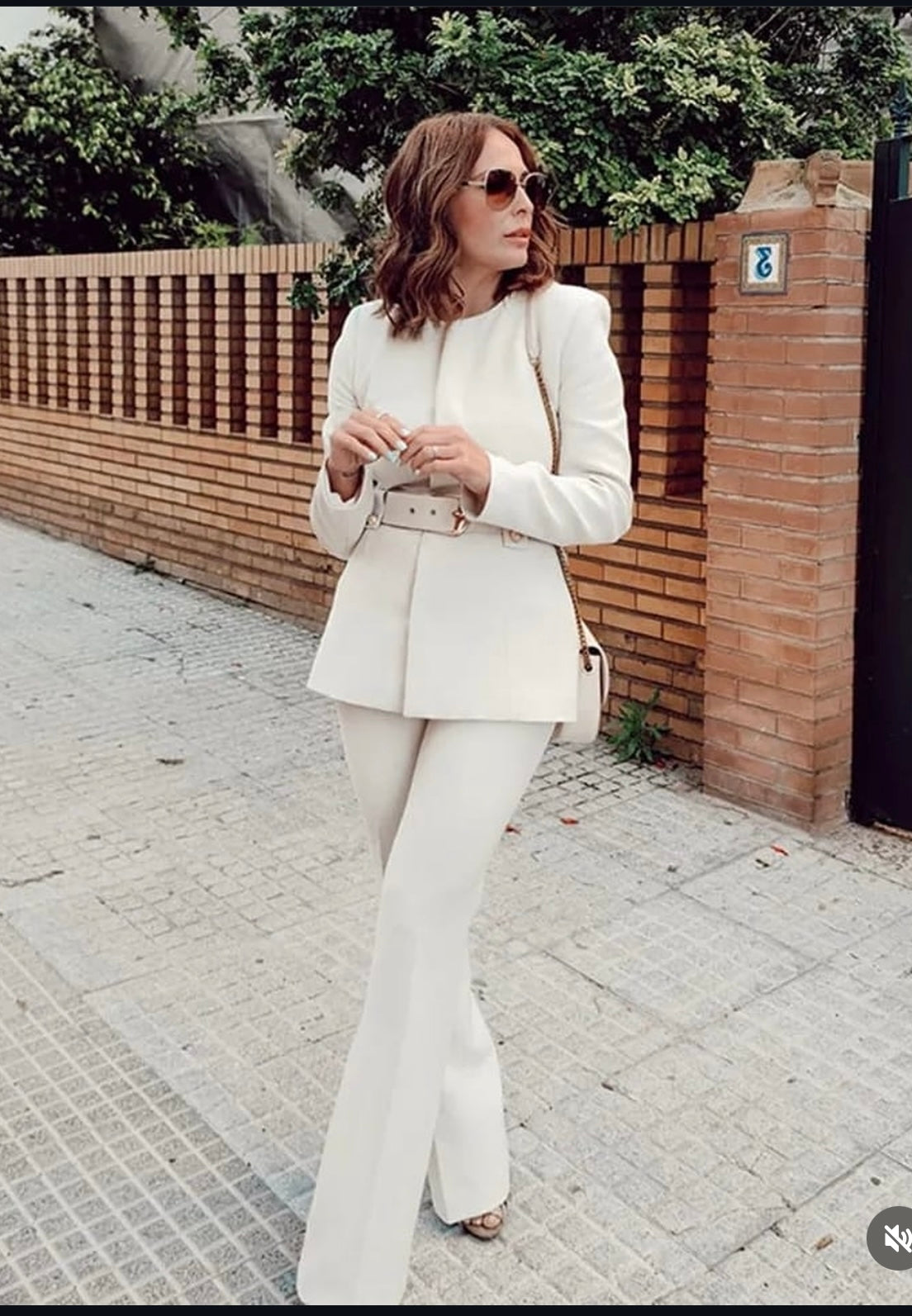 Belted Power Suit Set