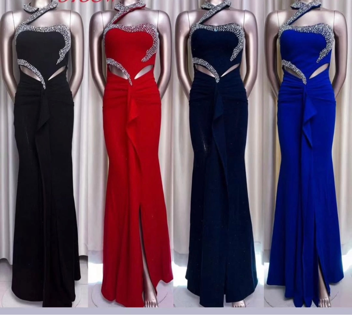 Celestial Halterneck Curve Gown