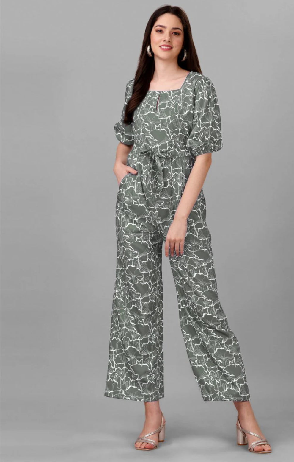 green jumpsuit