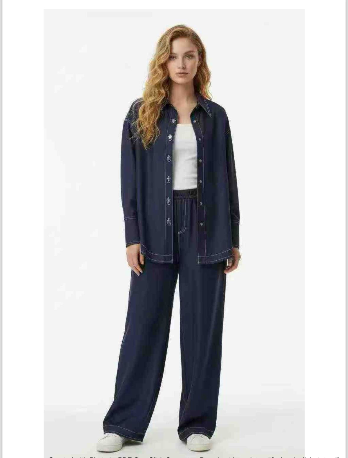 Summer Denim Ease Set