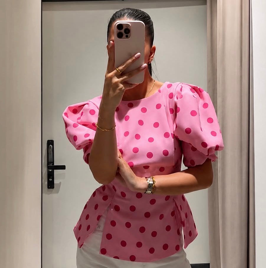 Polka dot top