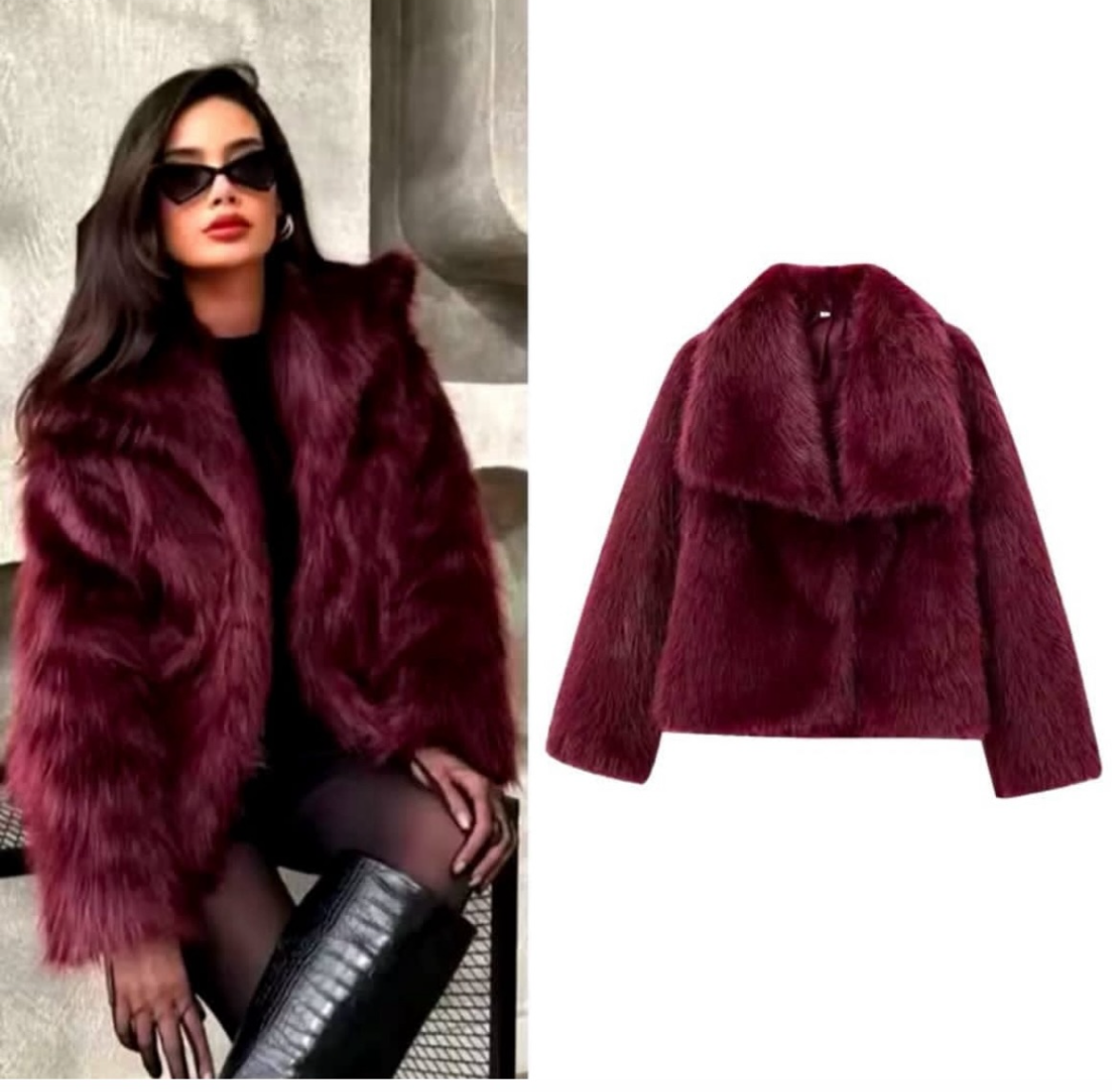 Fur collar jacket