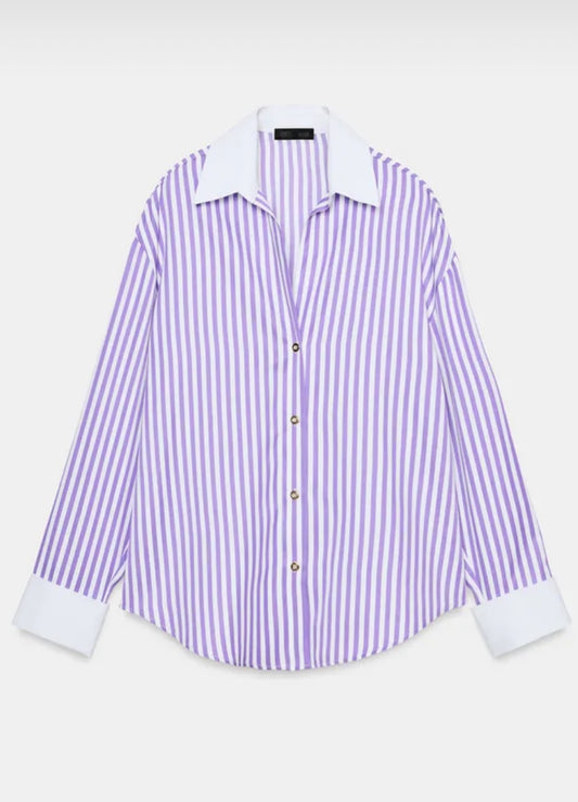 Purple stripes shirt