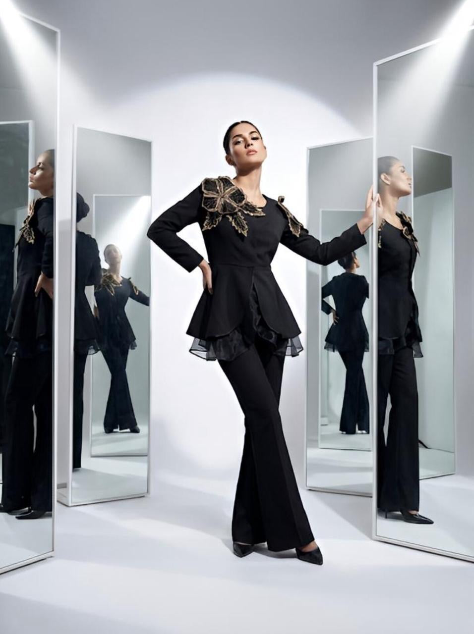 Regal Petal Peplum Blazer Set