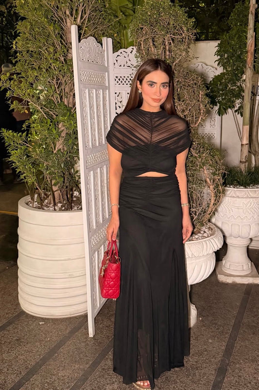 Ruched Cut-Out Bodycon Maxi Dress