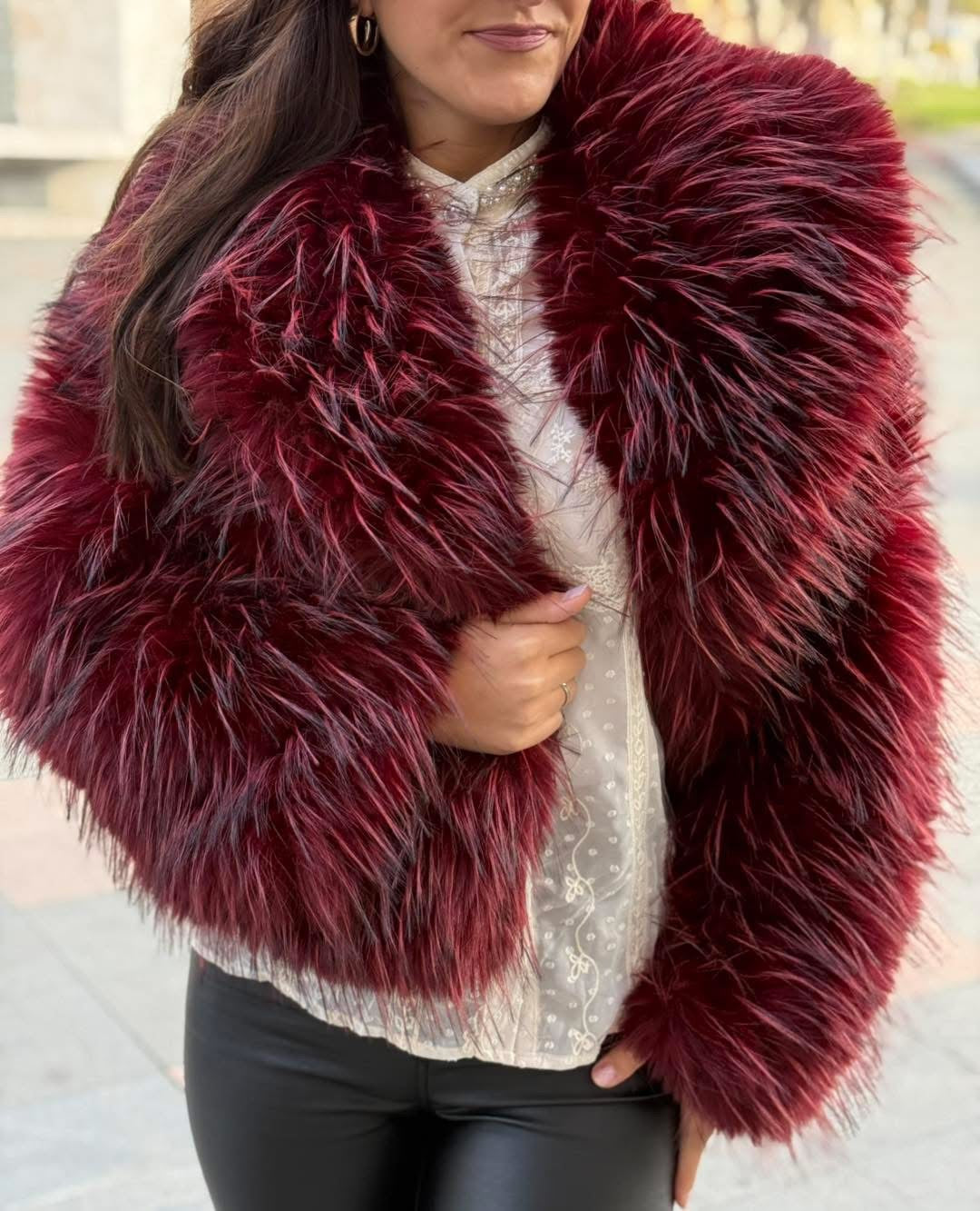 Fur short jacket