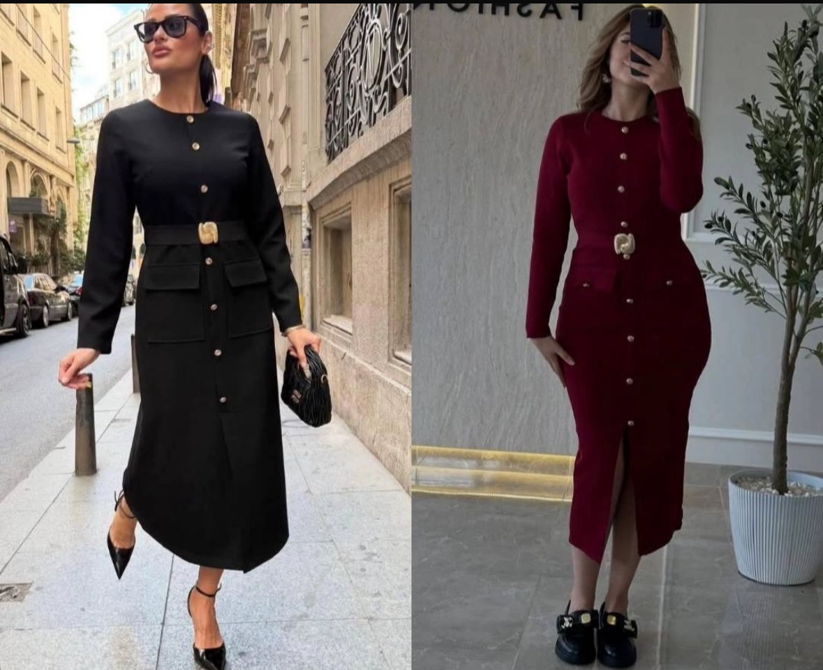 Luxe Belted Midi Dress