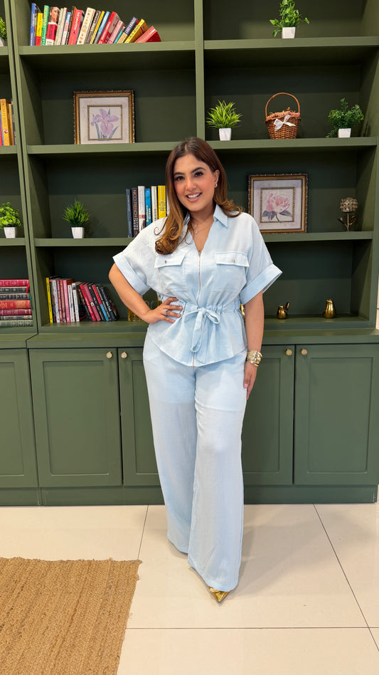 Blush Breeze Linen Coord-Set