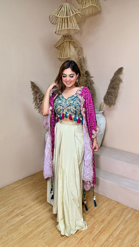 Bandhani Indowestern set