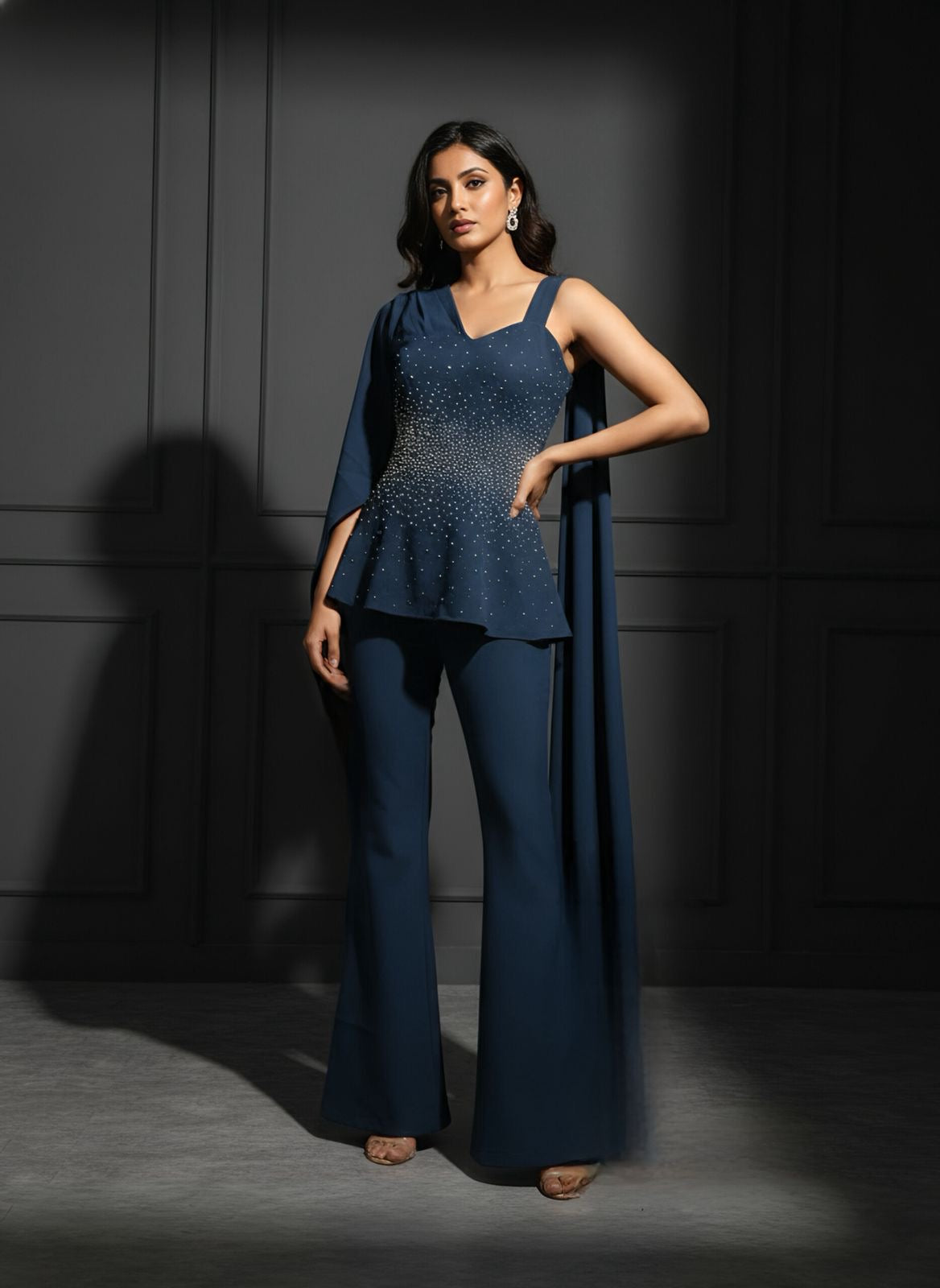 Celeste Drape Peplum Set