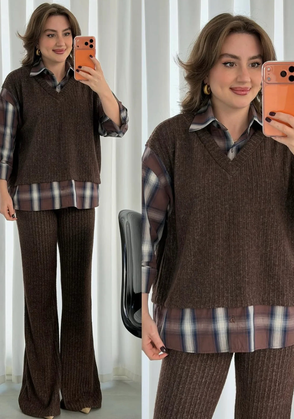 Autumn Layered Knit 2-Piece Set