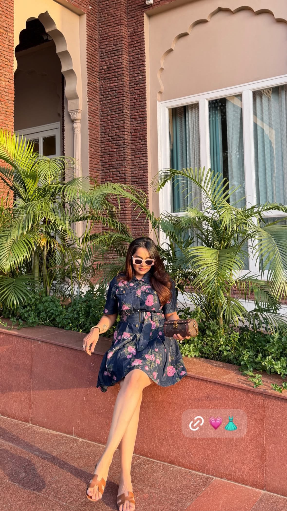 Denim Floral dress