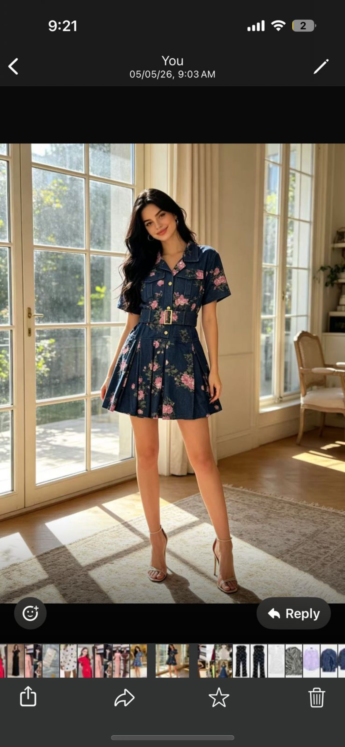 Denim Floral dress