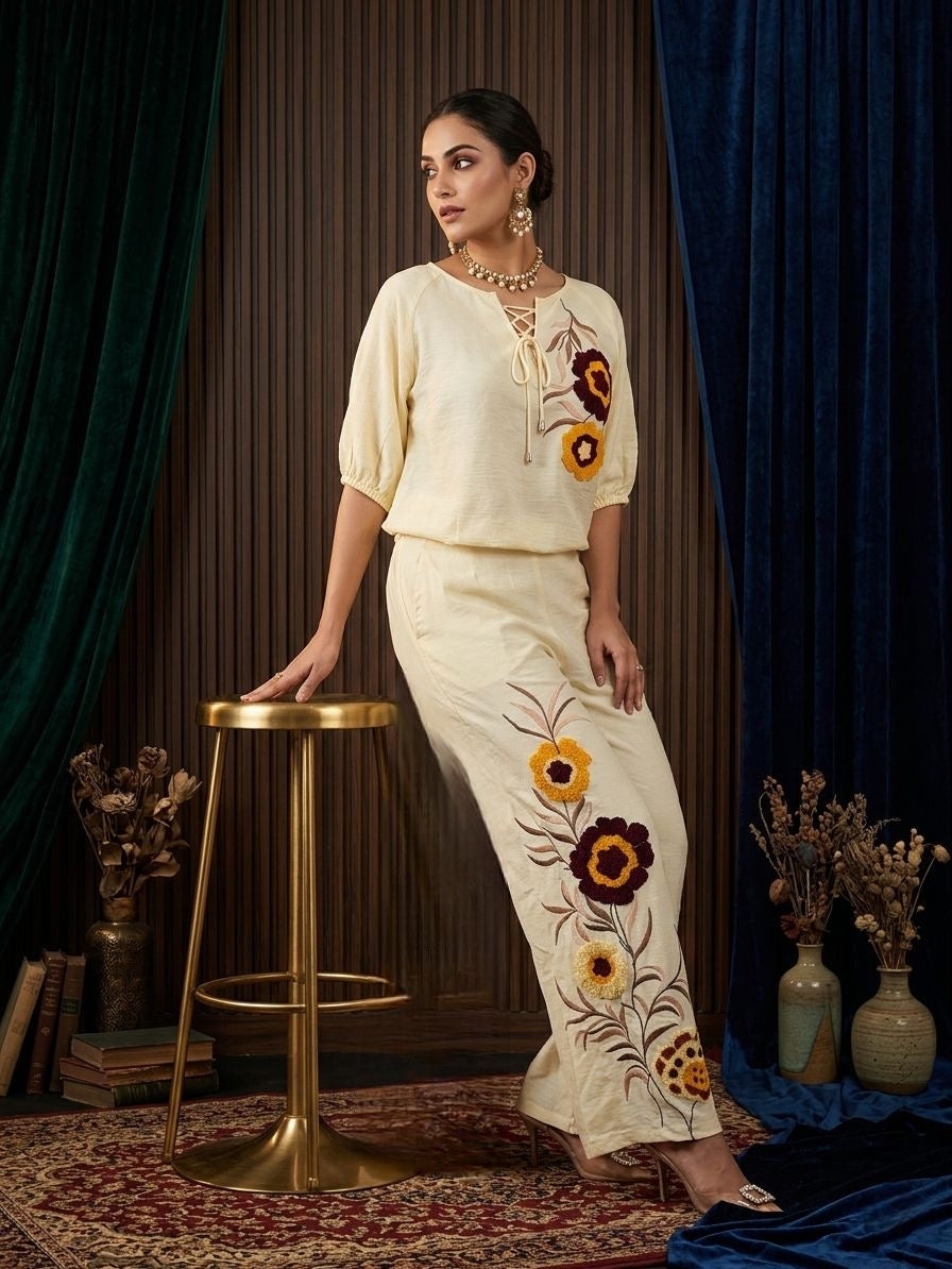 Boho Bloom Cotton Linen Set