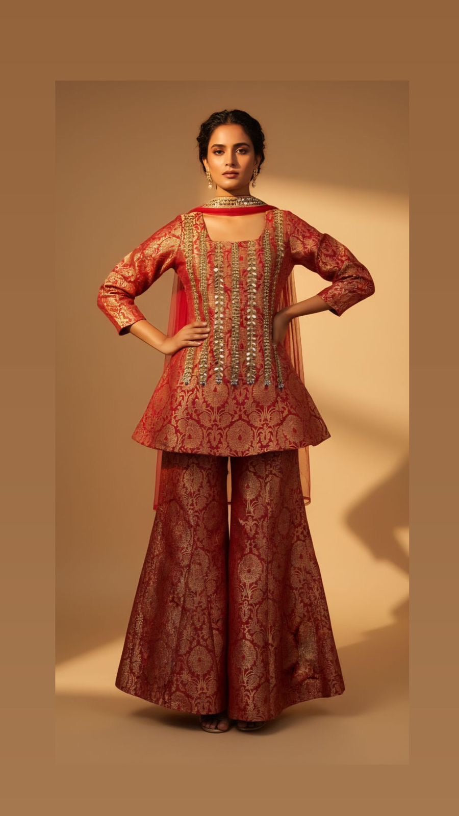 The Zahira Brocade Sharara Set