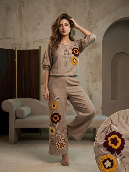 Boho Bloom Cotton Linen Set