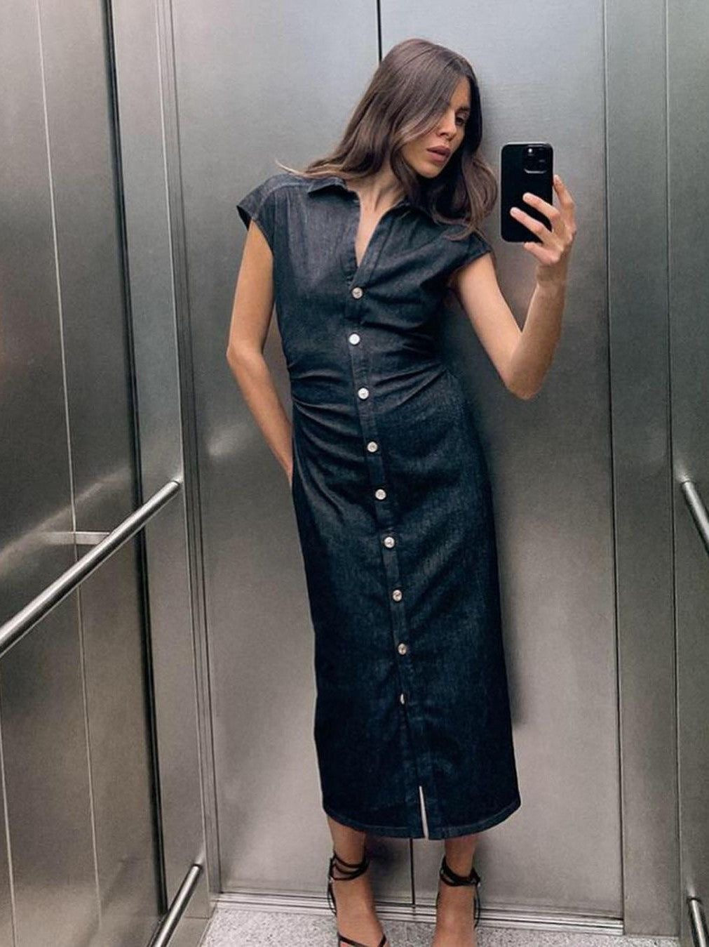 Denim Midi Dresss