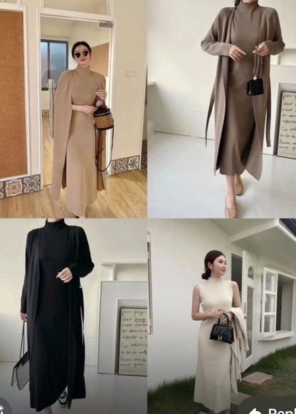 Dress with shrug