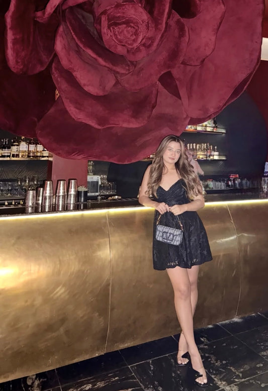 Red Short Net Dress