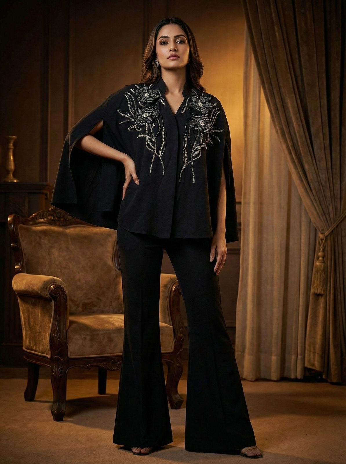 Midnight Petal Statement 3 piece Co-ord