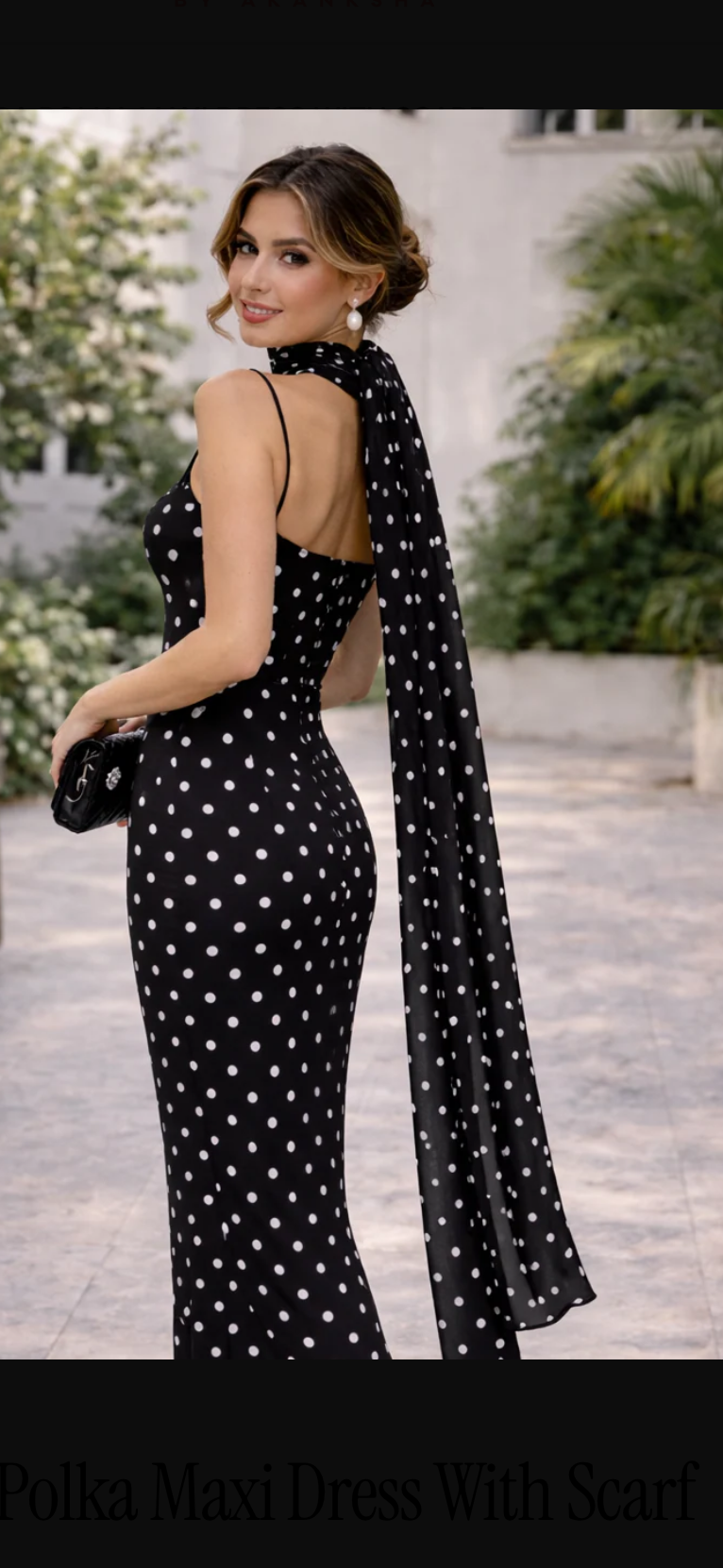 Midnight Polka Elegance Dress