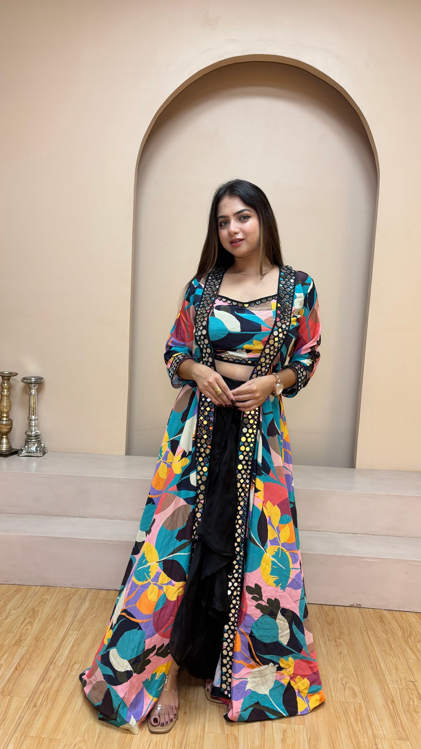 Skirt Set With Shrug (3pc set)