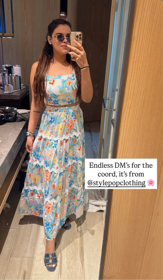Pastel Garden Skirt set