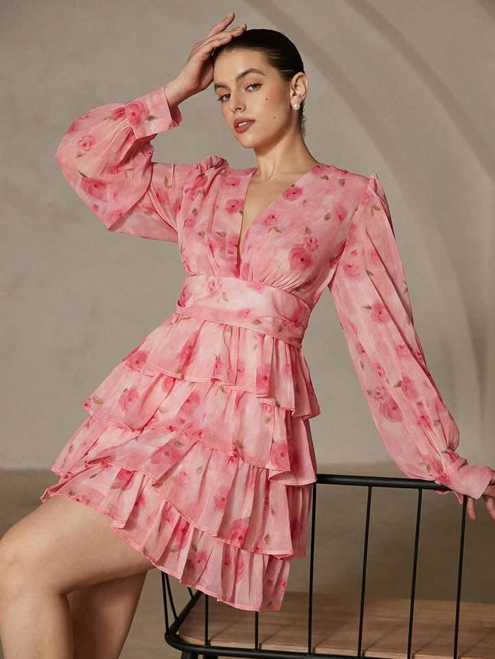 Rosie V-neck floral dress