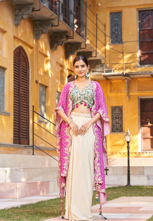 Bandhani Indowestern set