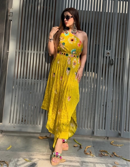 Marigold Garden Indo-western Set