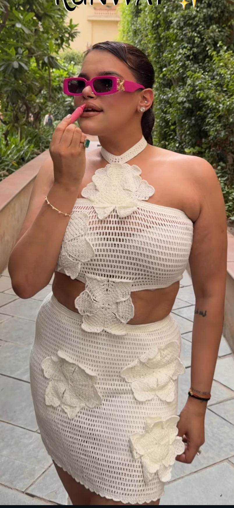 Crochet cut dress