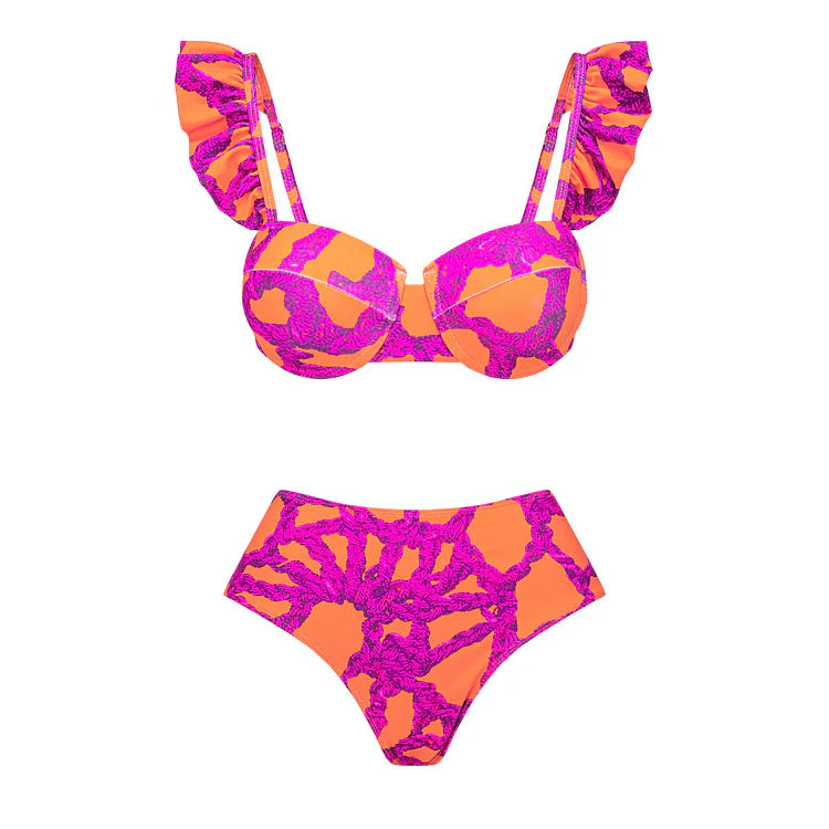 Floral pink swimswear