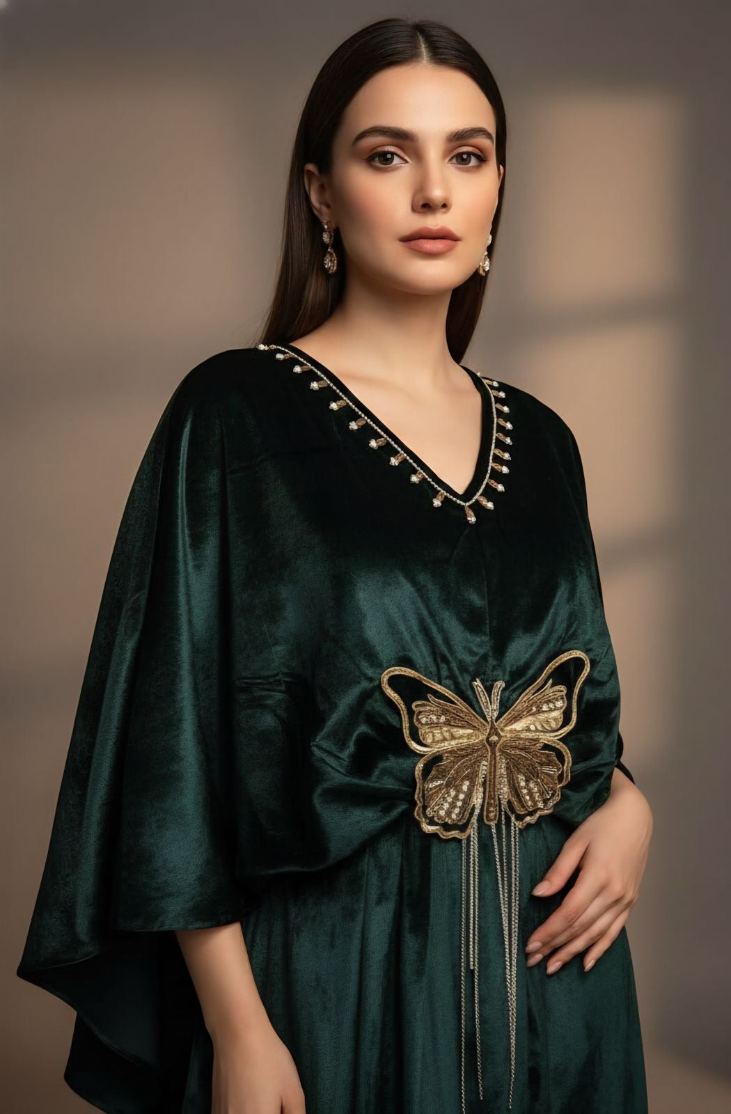 Imperial Velvet Butterfly Dress