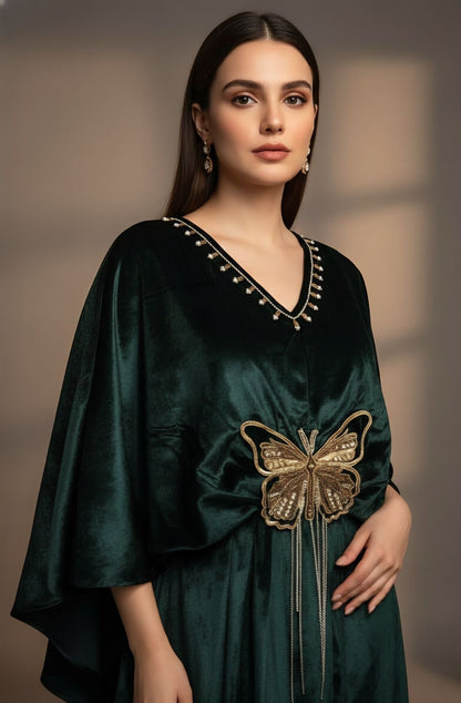 Imperial Velvet Butterfly Dress